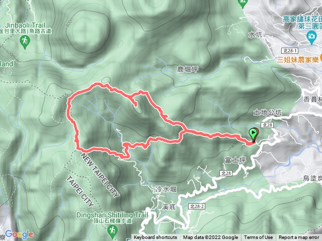 大坪國小溪底分校-富士坪山-大尖山-杏林山-瑞泉古道 O型