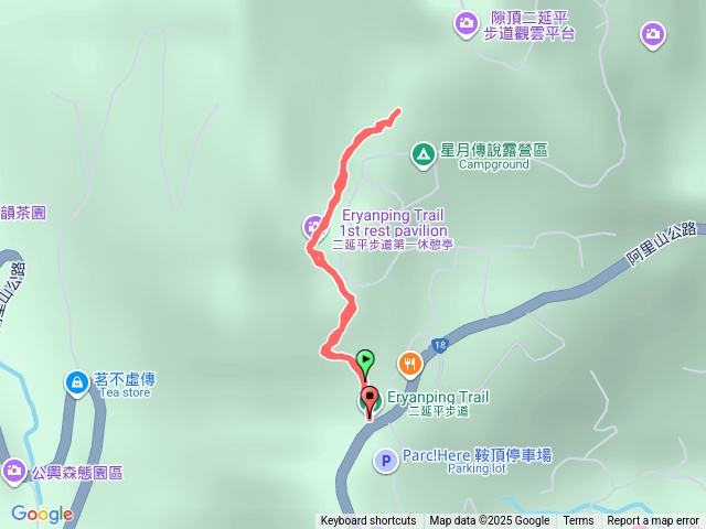 二延平步道，第4涼亭來回。