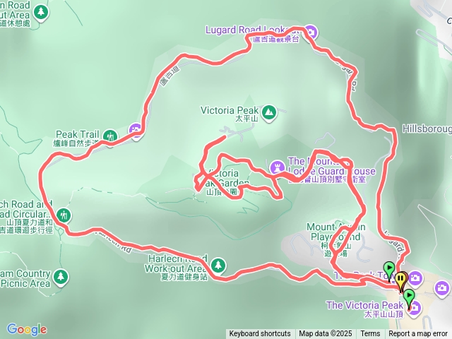 香港山頂環回步道