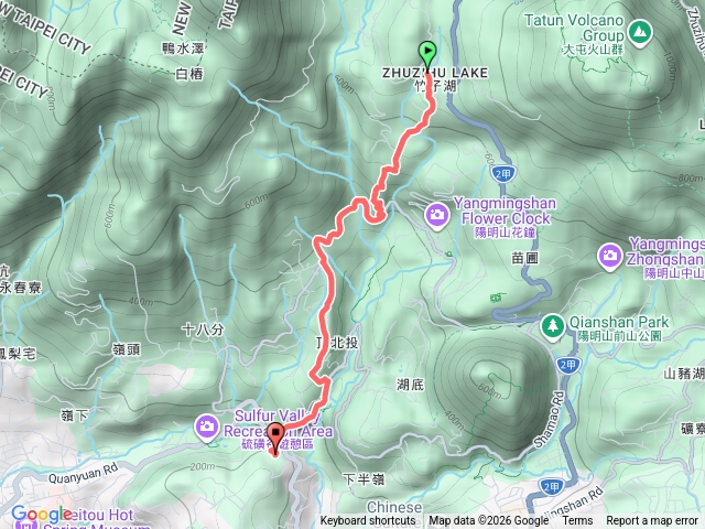 敦敘高工-半嶺古道-橫嶺古道-紫明溪-梔子寮古道-猴崁湖田國小