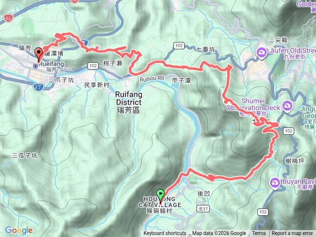 猴硐-金瓜石山-小粗坑山-龍潭山-瑞芳山-秀崎山-白象山連走預覽圖