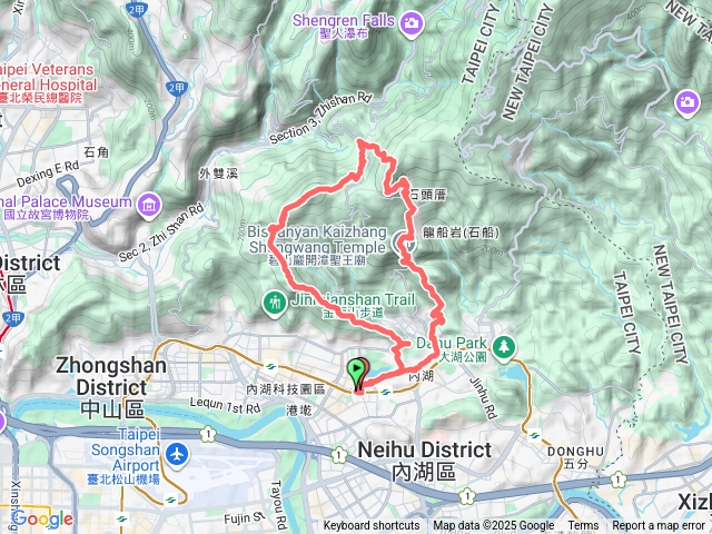 內湖群峰環形連走:碧湖-金面山步道-大崙頭尾山步道-鯉魚山步道-碧湖步道預覽圖