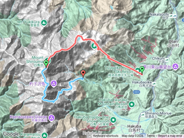 姆池高原登白馬三山縱走下鑓溫泉出猿倉20260927~28
