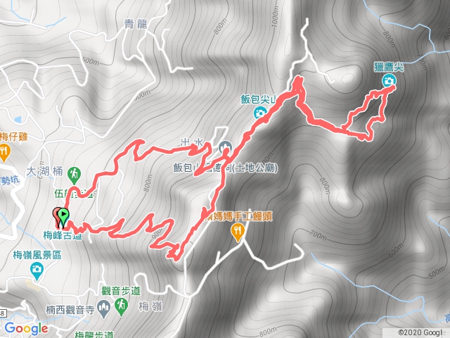 梅峰古道+獵鷹尖一線天+伍龍步道