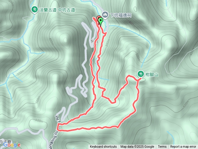 新北雙溪區下坑古道左（東）線、柑腳山、下坑古道右（西）線O型走