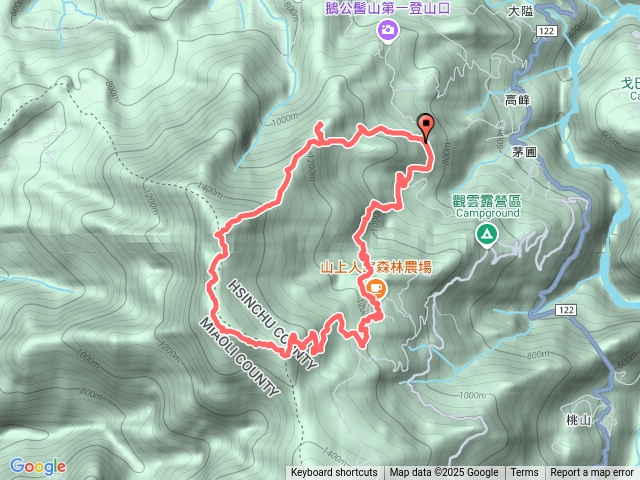 鵝公髻山第二登山口雲霧步道O型預覽圖