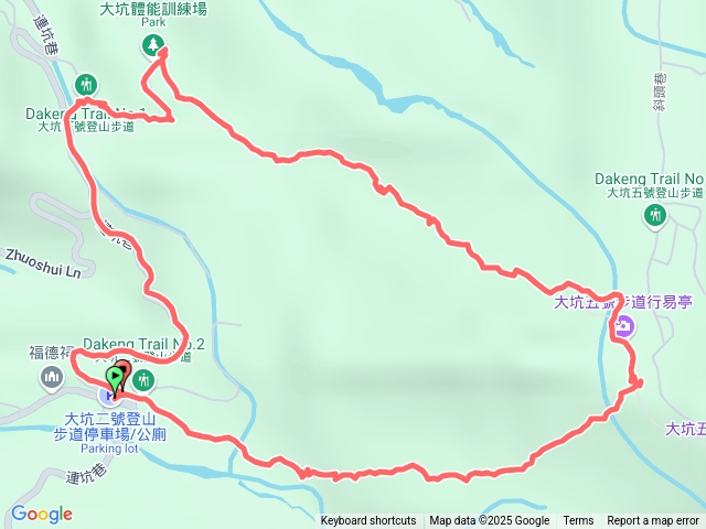 大坑二號步道上，一號下