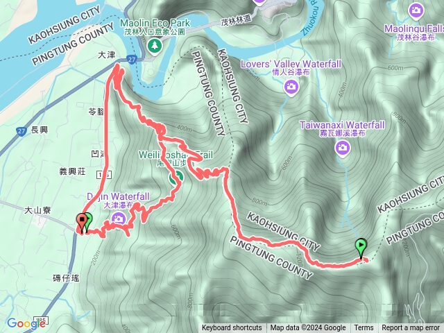 大津瀑布接尾寮山轉第一入口預覽圖