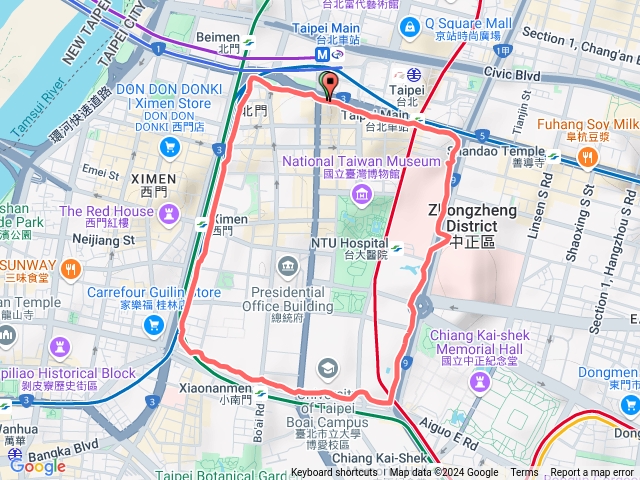 繞行台北城一周