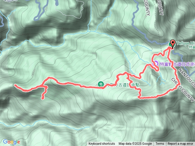 特富野古道（兒玉山、東水山、東水西峰、梯子板山）