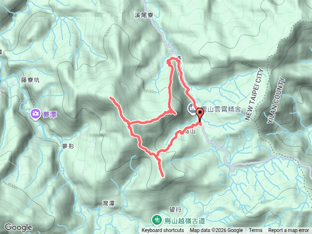 新北 雙溪 烏山尖-豎旗山南峰-豎旗山-豎旗山南峰-網形山鞍部-網形山-網形山鞍部-烏山古道西段 Ｏ形預覽圖