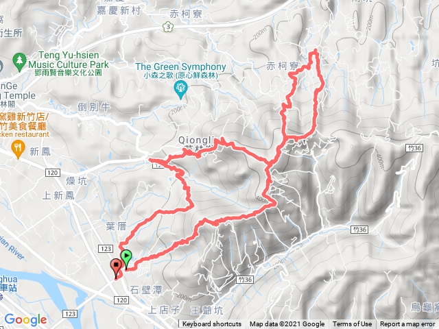 20211225芎林石壁潭山中坑山大板根飛鳳山8字走