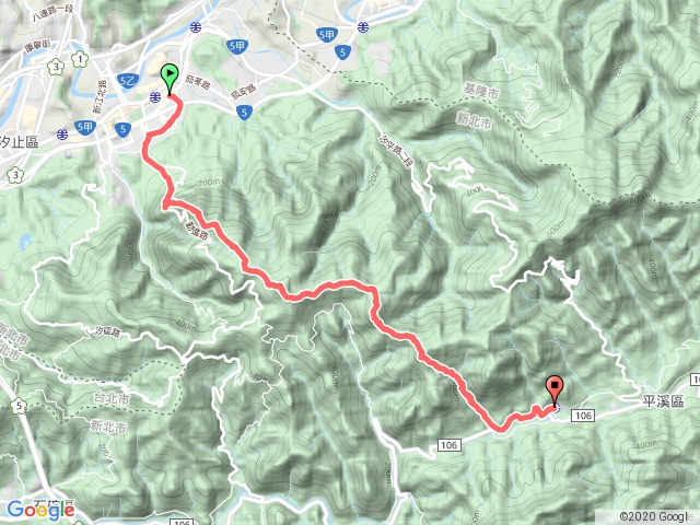 20200603汐止-大尖山-四分尾山-耳空龜山-一坑古道-菁桐