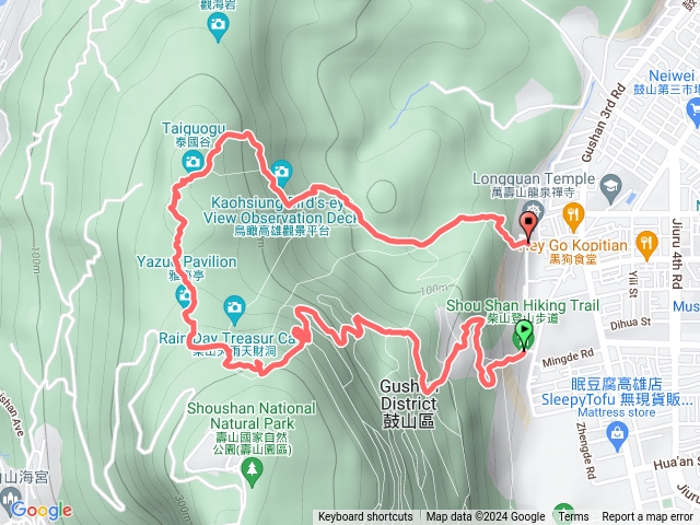 柴山 北壽山停車場上到龍泉寺下一圈