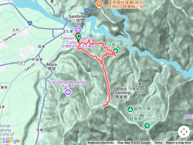 白賓前山縱走眞笠山白賓後山下