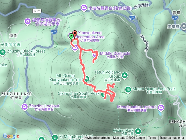 北三小油坑上七星池恐龍石凱達格蘭月型池山神廟1.2七星山主峰下小油坑