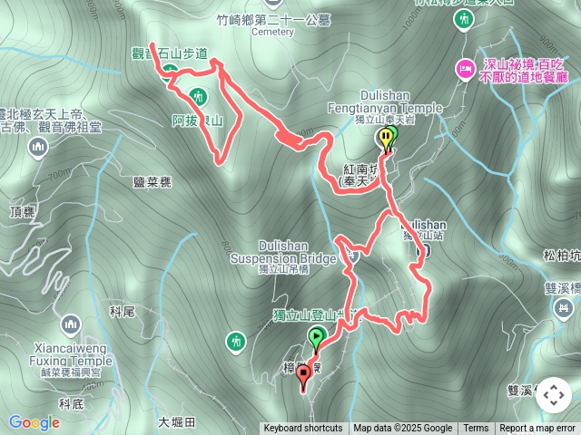 阿拔泉山、觀音石山、獨立山O型走