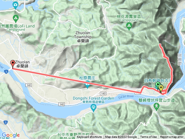 大克山白布帆古道