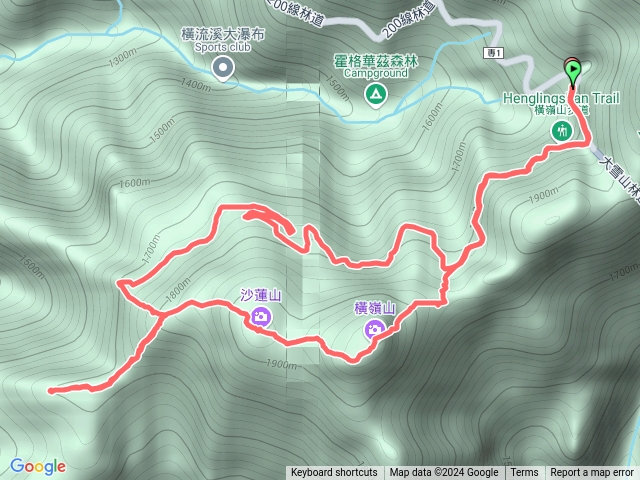 橫嶺山步道預覽圖