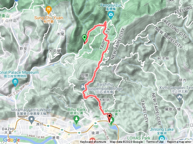 聖人橋 天溪園 雙溪溝古道 五指山古道 碧山巖 圓覺寺步道 大湖公園捷運站
