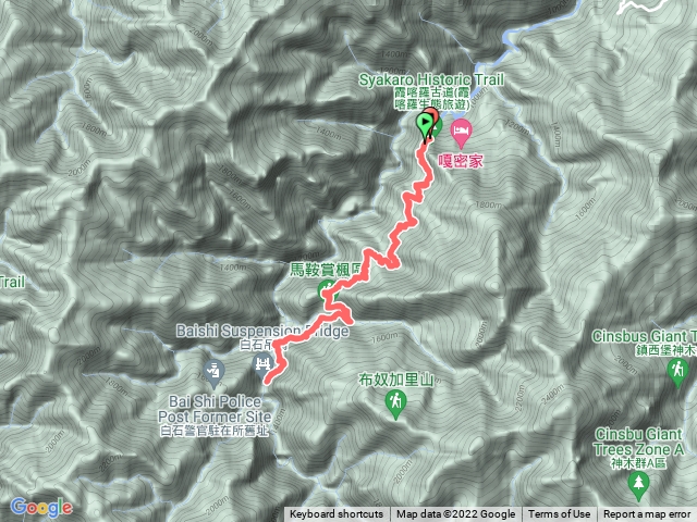 2022 霞喀羅古道（精華段-養老-白石吊橋）