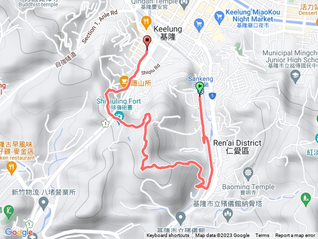 基隆 三坑火車站-南榮山登山口-南榮山-獅球嶺山-北碉堡-獅球嶺觀景台-獅球嶺北峰-仁愛區公所 縱走