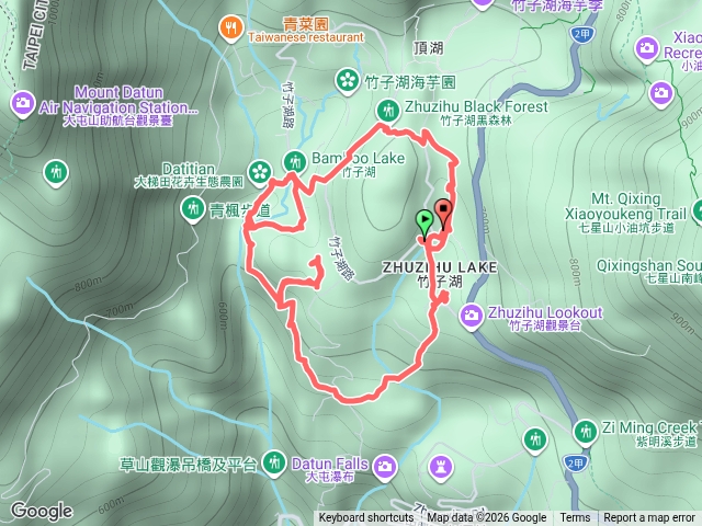陽明山 竹子湖 湖田國小步道 猴崁水圳步道 水車寮步道 O形預覽圖