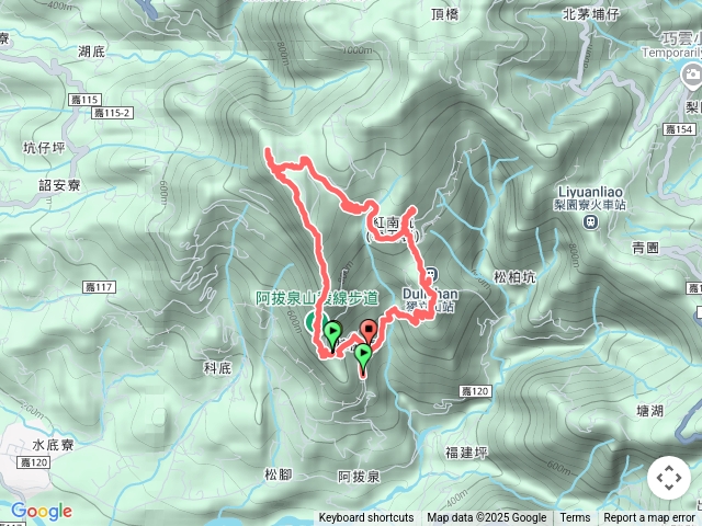 阿拔泉山O型(奉天岩、獨立山、樟腦寮）