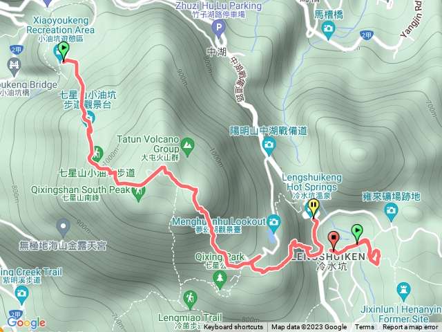 小油坑-七星主峰-東峰-夢幻湖-冷水坑-菁山吊橋