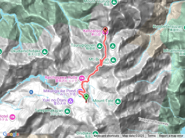 2025 D0911 D3 :立山室堂山莊 →雷鳥莊→劍御前小屋 → 劍山莊