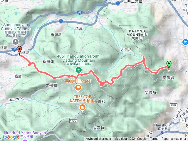 樹林大同山青龍嶺大青坑崙秋壇山大棟山大湖頂山