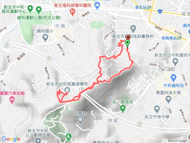 中和復興國小.迎日石.國旗嶺.長壽山.圓通寺來回20180812