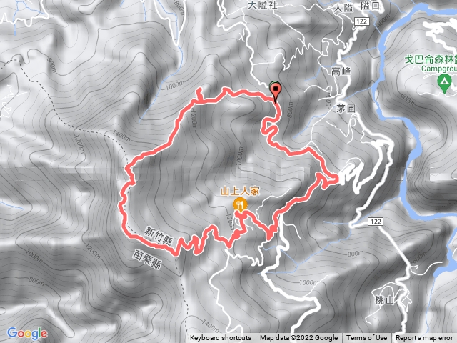 20221106 新竹 鵝公髻山 鵝公髻山東北峰 O型 第二登山口上 山上人家第三登山口下