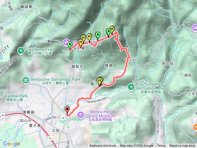 粗坑-中正山-新北投捷運站