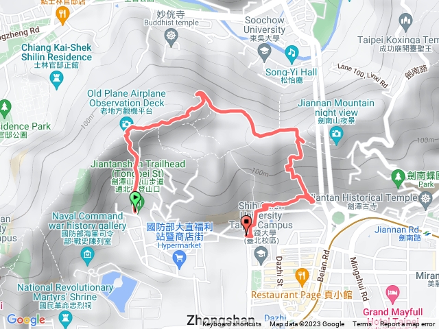 通北街-劍潭山-雞南山自然園區-下大直