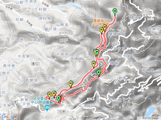 雲嘉 五連峰 (三元宮起登 大尖山回程)