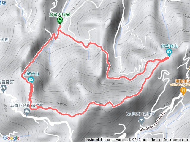 金敏子山-詩朗山-塞口坑山-內金敏山