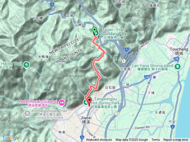 淡蘭南路第五段 縣界公園-跑馬古道-礁溪市區