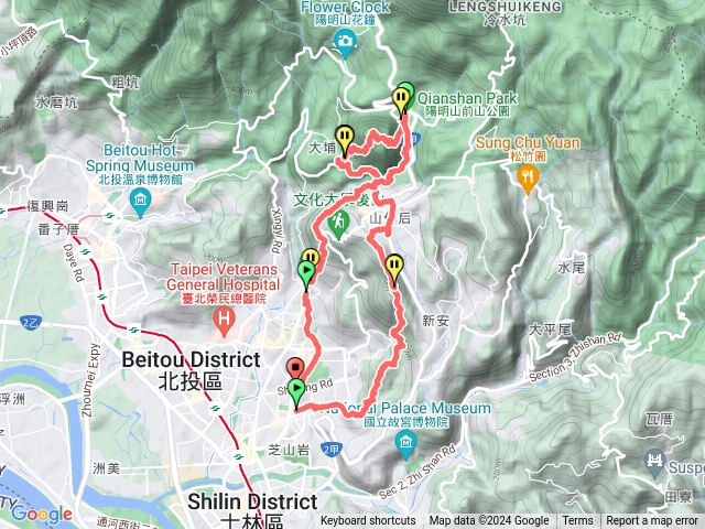玉稠湖山上文化大學，紗帽山回程天母古道