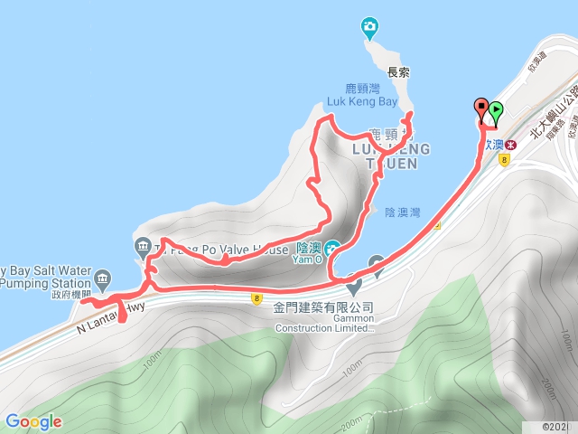 時光隧道, 打棚埔山(69＆58米高標柱), 鹿頸村/碼頭,長索連沙洲,陰澳灣 