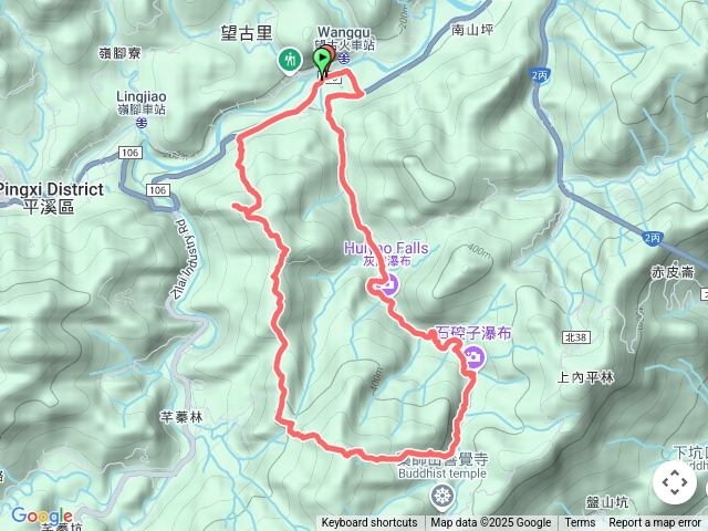 2025-05-04 望古車站～藍鵲峰～平溪子山～畝畝山～石硿子瀑布O繞