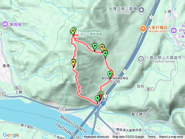 火炎山+稜道不含自然保留區