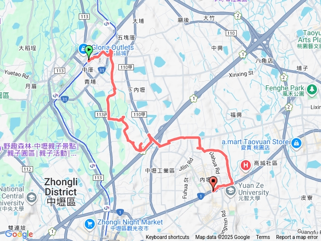 青埔（高鐵桃園站）、下水尾、桃園大圳、內壢