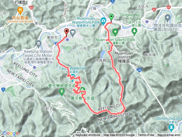 暖暖-觀音湖山-東勢坑山-中窯尖-姜子寮山-七堵