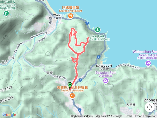 武聖街口.瑪鋉山.萬中瀑布.獅頭瀑布.金剛岩.瑪鋉山東北峰.瑪鋉山東峰 O型