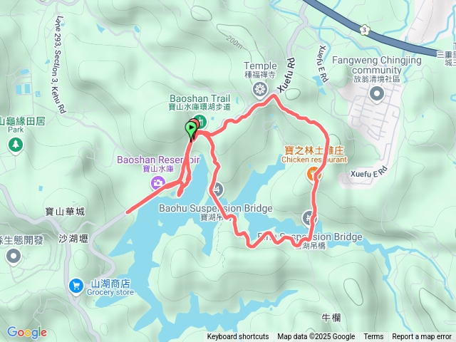 一開始走錯路之寶山水庫環湖步道預覽圖