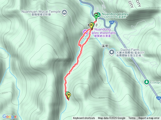 暖東峽谷～消墾嶺福德宮折返