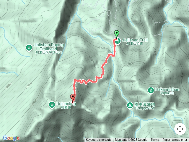 【加里山】鹿場登山口(原路往返)