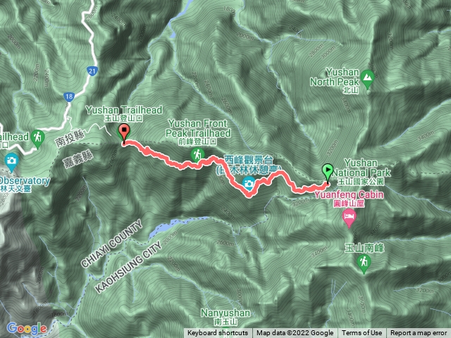 排雲山莊到玉山登山口