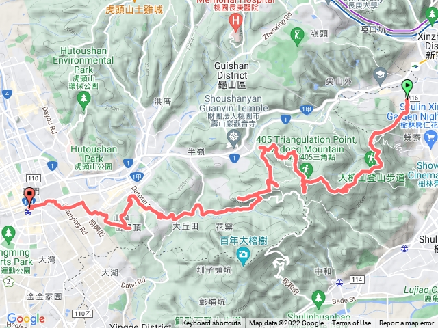 20221105迴桃縱走（迴龍捷運站到桃園火車站）